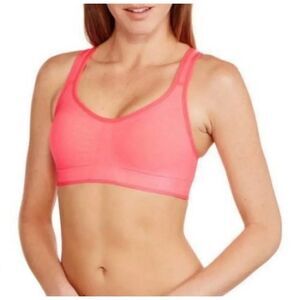 Danskin Now hot coral convertible sports bra sz M0